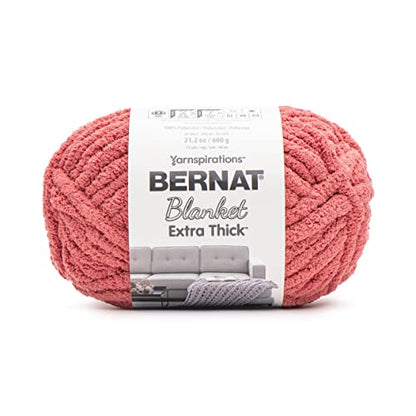 Bernat Blanket Extra Thick Clay Yarn - 1 Pack of 21.12oz/598.74g - 100% Polyester - #7 Jumbo - 72 Yards - Chunky Yarn for Hand Knitting, Crocheting, Crafts & Amigurumi - color: Clay, size: 1 Pack, style: Extra Thick