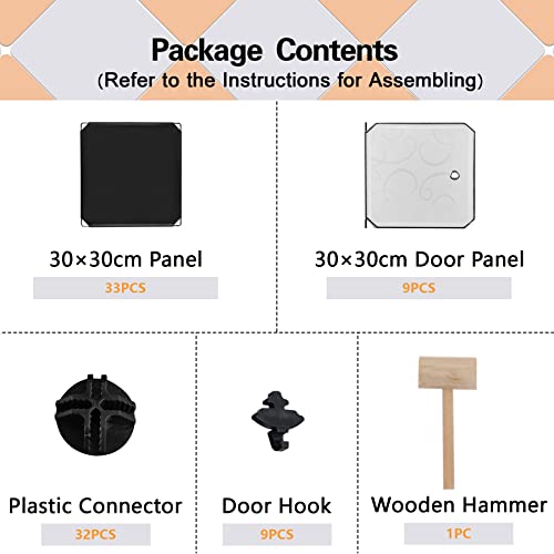 C&AHOME 9-Cube Storage Organizer with Door Cube Shelf Closet Cabinet Black | DIY Plastic Modular Bookshelf, Stackable Clothes Storage Shelving Ideal for Home, Bedroom - size: 9-Cube