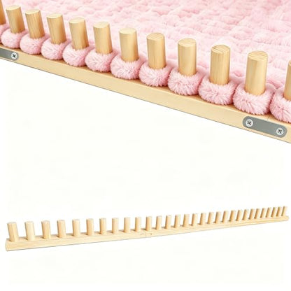 FRYTEPUYE Chunky Blanket Loom - Loom for DIY Throw Blankets, Adjustable Size Hand Knitting Yarn Chunky,No Needles Required,Beginner Friendly Yarn Craft (46Inch) - size: 46Inch
