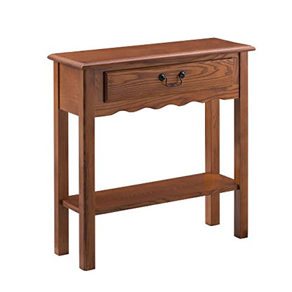 Leick Home Wave Console Table, 28", Medium Oak - color: Medium Oak