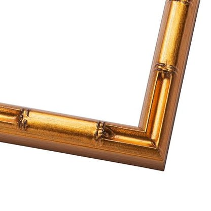 11x14 Frame Gold Bamboo Picture Frame Set Pack of 4 11x14 Wood Picture Frames for Gallery Wall 4 11x14 Gold Bamboo Frames - color: Gold Bamboo, size: 11x14