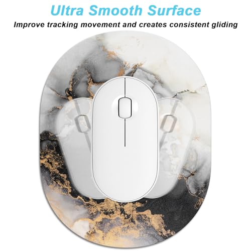 Rimilak Small Mouse Pad 6 x 8 Inch, Takes up Wrist and Mouse Space, Waterproof Compact Mini Mouse Mat for Laptop Computer Wireless Mouse Keyboard Home Office Travel,Gray Gradient Marble - color: Gray Gradient Marble, size: 8L x 6W inches