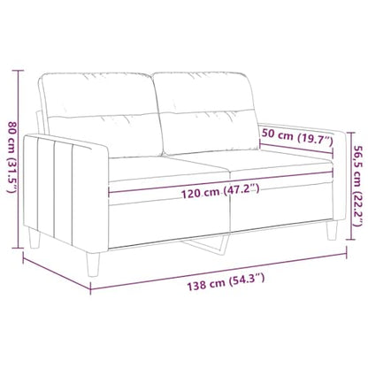 2-Seater Sofa, Modern LoveseatCouch for Small Spaces, Compact Dark Grey Polyester Fabric Settee with Pillows for Living Room, Apartment and Office, 54.3 Inch Wide - size: 2-Seater