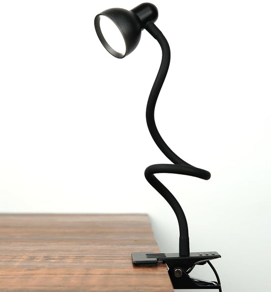 LiFMIRA Clip-on Reading Light - 3 Color Modes, 10 Dimmable Brightness,Black | Eye Care Clamp Desk Lamp with Flexible Gooseneck for Reading in Bed, Desk, Headboard, Computer - color: Black