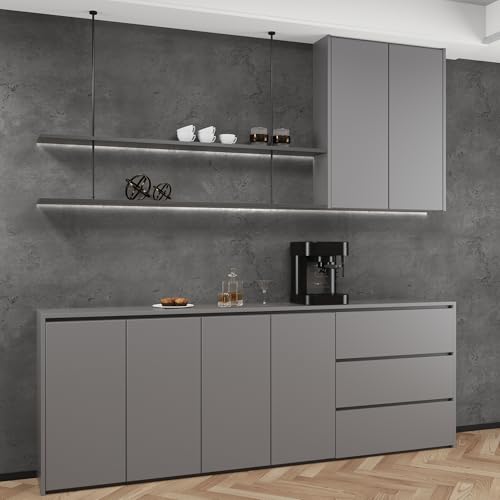 3yecao 48"×591" Large Size Extra Wide Thick Darker Grey Black Concrete Wallpaper Peel and Stick Dark Gray Concrete Cement Contact Paper Vinyl Textured Adhesive Sticker for Bedroom Bathroom Gym Walls - color: Dark Gray, size: 48" x 591"