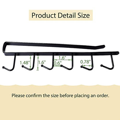 3 Pack Black Under Cabinet Mug Holder, Cup Rack For 1 Inch Shelves | Save Cabinet Space By Hanging Mugs Under Shelves, Keeping Cups Organized And Easy To Access - color: b- 3pcs Black