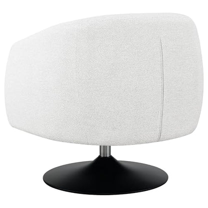 Coaster Home Furnishings - Dave - Boucle Fabric Upholstered Barrel Back Swivel Accent Chair with Pedestal Base, Tapered Off Armrests and 360-Degree Swivel - Living Room - Beige - 905739
