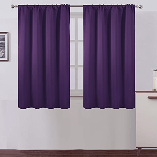 Purple Blackout Curtains/42 x 54 Inch/Set of 2 Panels Room Darkening Curtains for Bedroom - color: Purple, size: 42"W x 54"L (Pack of 2)