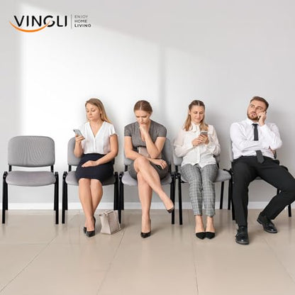 VINGLI 10-Pack Waiting Room Chairs, Stackable Chair for Office, Mesh-Grey | Stacking Chairs, Armless Church Chairs, Space-saving, Guest & Reception, Office Lobby, Business Hall - color: Mesh-grey, size: 10-pack