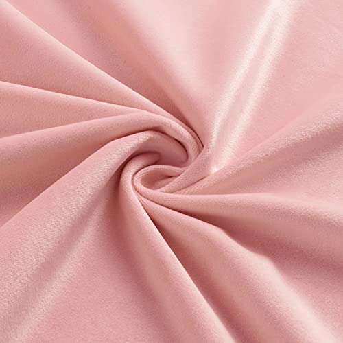 Furnimart Pink Swivel Armless Desk Chair with Wheels, Small Velvet Upholstered Home Office Desk Chair Mid-Back Adjustable Chair for Teen Girl Vanity Desk Bedroom Dorm Living Room (Velvet-Pink) - color: Velvet-pink