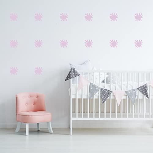 Decalcomania Pastel Purple Stars Wall Decor by Robin Zingone - Set of 18 Danish Pastel Room Decor Flower Wall Decals Removable Peel and Stick Wall Stickers - 4.7" Aesthetic Room Decor - color: Purple Stars