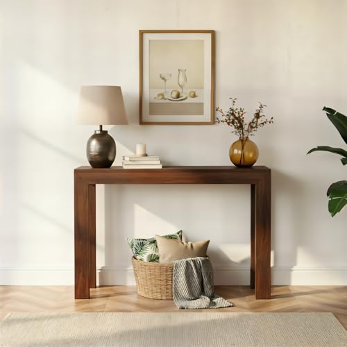 Plank+Beam Modern Console Table, 46 Inch, Walnut | Non-Toxic Finishes, Versatile Design, Modern Design, Easy Assembly, Modern Style, Quick Setup, Solid Wood - color: Walnut, size: 46 Inch