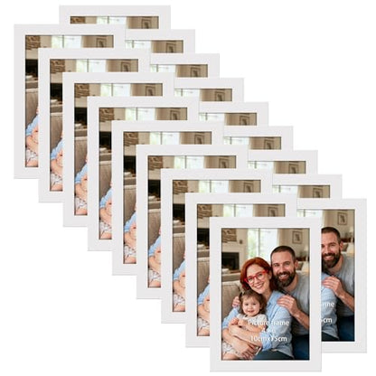 Giftgarden 4x6 Picture Frame Set of 18, Lightweight 4 by 6 Frames Bulk for Gallery, Office, Living room Wall Photo Hanging and Tabletop Display, White - color: White*18, size: 4x6