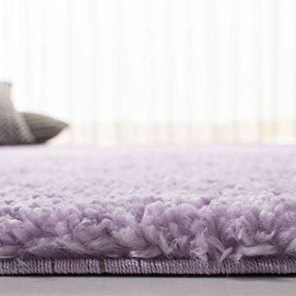 SAFAVIEH August Shag Collection Accent Rug - 2'3" x 4', Lilac, Solid Design, Non-Shedding & Easy Care, 1.2-inch Thick Ideal for High Traffic Areas in Entryway, Living Room, Bedroom (AUG900V) - color: Lilac, size: 2'3" x 4' (Rectangular)