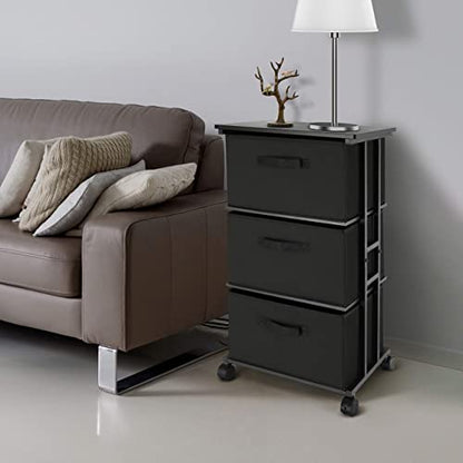 MAX Houser Dresser Storage with 3 Drawers, Fabric Dresser Tower, Vertical Storage Unit for Bedroom, Closet, Office, Black - color: Black5