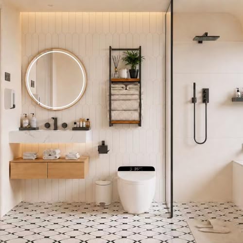 2 Pack Towel Racks for Bathroom, 2 Tier Wall-Mounted Towel Rack, Home Decor Shelf, Space-Saving Organizer Rack for Household, Bathroom, and Bedroom