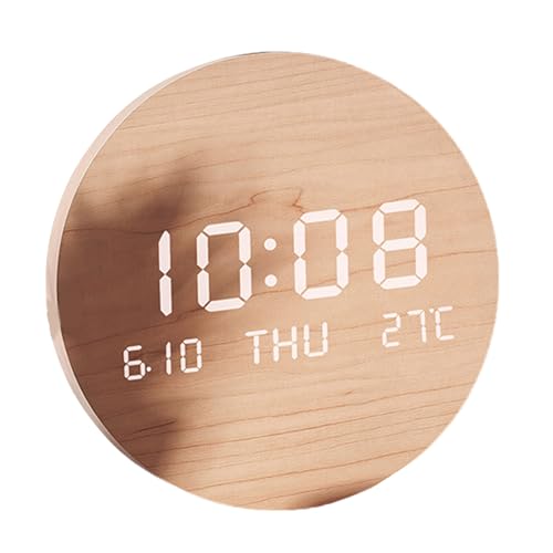 Bottone Minimalists LED Clock Table Wall with Temperature Display, Table Alarm for Workspaces and Bedrooms Digital LED Display