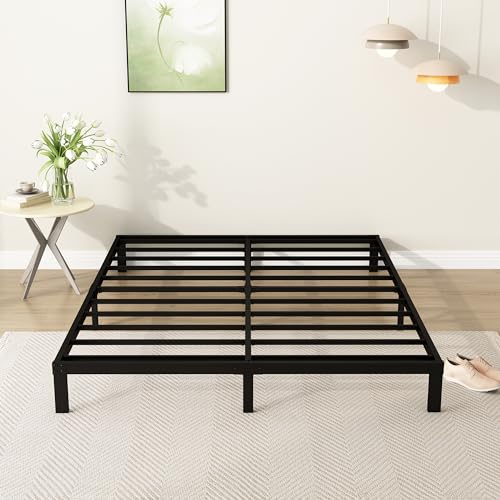 DiaOutro 7 Inch Full Size Bed Frame Heavy Duty Low Profile Metal Platform | Steel Slats Platform No Box Spring Needed Mattress Foundation, Easy Assembly, Noise Free - size: Full, style: 7 Inch