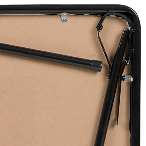 Flash Furniture Mindy Kids Folding Table, Black | Vinyl Padded Top, Powder Coated Locking Legs, Daycare - color: Black, size: Table