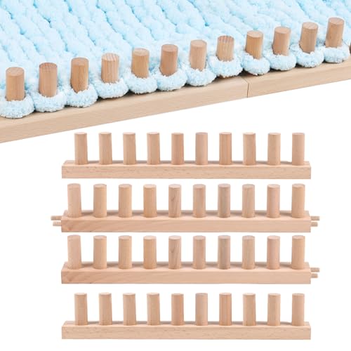 cenoz 61" Beechwood Chunky Knitting Blanket Loom Kit - Adjustable Size Hand Knitting Loom for DIY Throw Chunky Yarn Blankets Scarves Rugs, No Needles Required, Blanket Loom Gift for Beginners Starter - size: 61inch