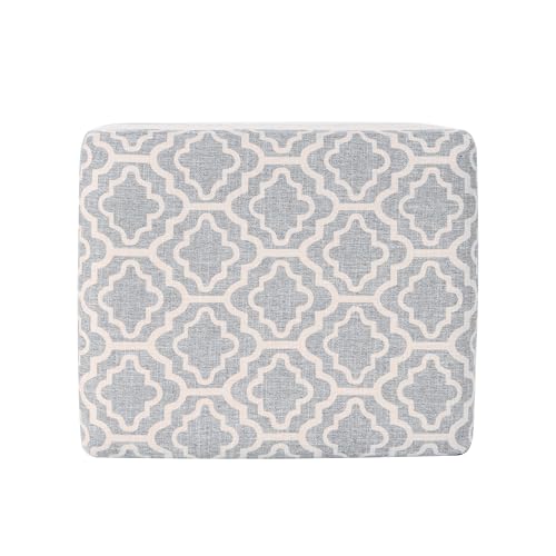 Spatial Order 22" Medium Rectangular Storage Ottoman - Gray Geometric - color: Gray Geometric