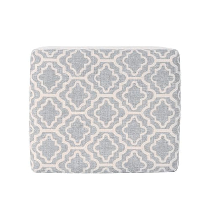 Spatial Order 22" Medium Rectangular Storage Ottoman - Gray Geometric - color: Gray Geometric