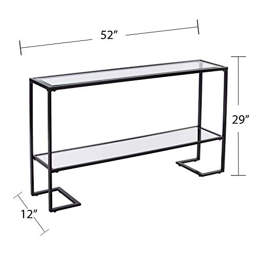 SEI Furniture Horten Glam Narrow Console Table, Black (AMZ9562MC)