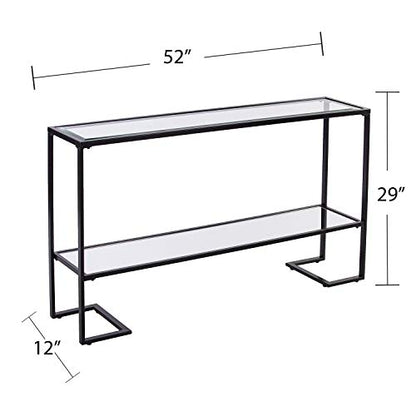 SEI Furniture Horten Glam Narrow Console Table, Black (AMZ9562MC)