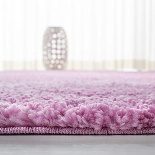 SAFAVIEH August Shag Collection Accent Rug - 2'3" x 4', Pink, Solid Design, Non-Shedding & Easy Care, 1.2-inch Thick Ideal for High Traffic Areas in Entryway, Living Room, Bedroom (AUG900X) - color: Pink, size: 2'3" x 4' (Rectangular)