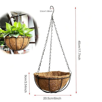 Plant Hanger Flower Pot Indoor | Hangable Planter Basket for Home Office Apartment Living Room Kitchen Balcony Patio Porch Bedroom Nursery Restaurant