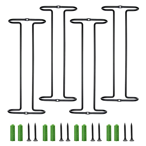 10 Inch Wine Glass Rack Under Cabinet Shelf Stemware Storage Hanging Hanger Organizer Glasses Holder with Drying Under Counter Metal for Kitchen and Bar Set of 4 Black - size: set of 4 black, style: Double Opening