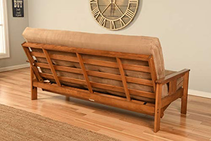 Kodiak Furniture Monterey Futon Set, No Drawers, with Barbados Base and Marmont Mocha Mattress - color: Marmont Mocha, size: No Drawers, style: Barbados Finish