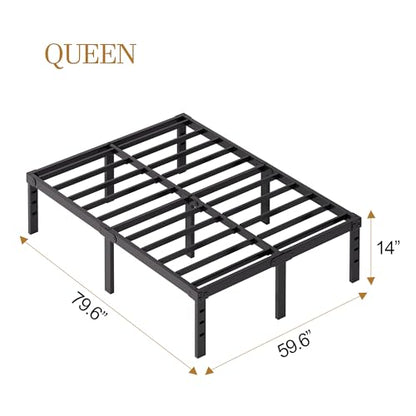 Queen Bed Frame, Queen Size Bed - Metal Queen Bed Frame & Queen Platform Bed Frame, No Box Spring Needed, Includes Queen Size Bed & Standard Bed Frames for Bedroom