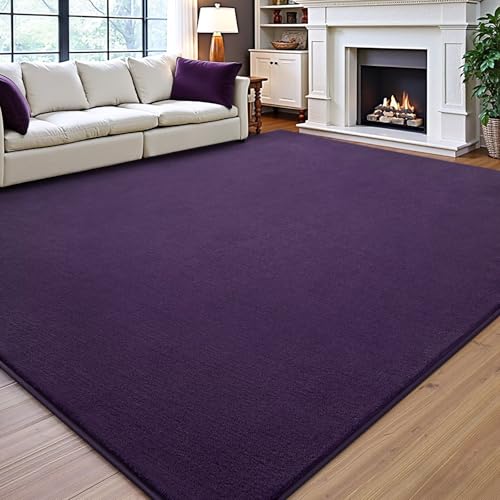 Vasofe 6x9 Purple Area Rugs for Bedroom, Super Soft Living Room Dorm Rug | Low Pile Thickened Memory-Foam Throw Carpet, Non-Slip Washable Carpets for Kids Boys Girls Room Nursery Playroom Home Decor - color: Purple, size: 6' x 9' (Rectangular)