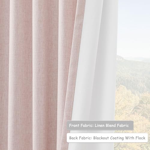UHITECH 35 Inch Long Short Blackout Curtains for Bedroom 2 Panels, Pink | Small Window, Suitable for Kitchen/Living Room/Basement, Thermal Insulated, Boho, Noise Cancelling, Privacy, Home Decorate - color: Pink, size: 50"W x 35"L (Pack of 2)