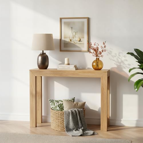 Plank+Beam Modern Console Table, 46 Inch, Blonde | Non-Toxic Finishes, Versatile Design, Modern Design, Easy Assembly, Modern Style, Quick Setup, Solid Wood - color: Blonde, size: 46 Inch