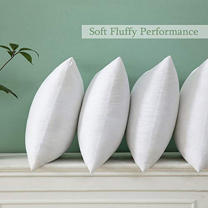 MIULEE 14x14 Inch Throw Pillow Insert for Couch Sofa Bed | Premium Virgin Filling, Soft Brushed Fabric, Decorative Pillow, Lumbar Back and Neck Support - size: 14x14 Inch