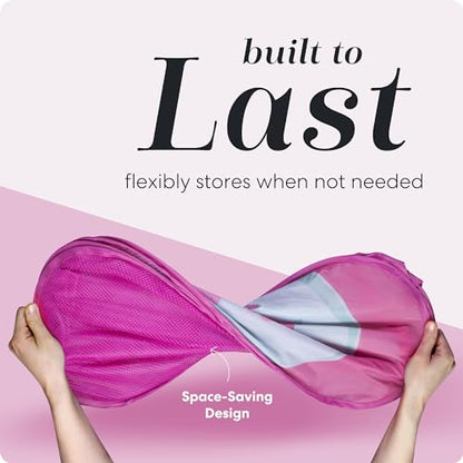 Handy Laundry Collapsible Mesh Pop Up Hamper with Wide Opening and Side Pocket - Breathable, Sturdy, Foldable, and Space-Saving Design for Clothes and Storage (Butterfly) - color: Butterfly