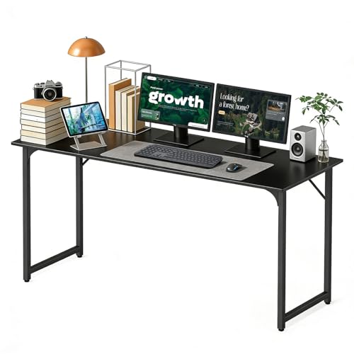 BestOffice Computer Desk,Home Office Desk, Modern Simple Style for Home Office Study Writing (Black, 55 Inch) - color: Black, size: 55 Inch