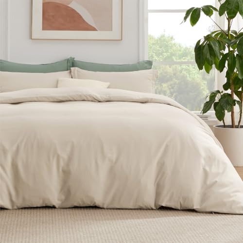Bedsure King Duvet Cover with Fitted Sheet, Double Brushed Bedding, Beige | 4Pcs, Deep Pocket, 104"x90" Comforter Cover, For Kids & Adults, Hotel Luxury, Soft, Breathable, Lightweight, Zipper Closure - color: 03 - Beige, size: King (With Fitted Sheet)