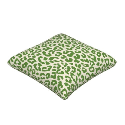 Lime Green Leopard Print Throw Pillow Covers Cheetah Animal Pattern Pillow Cover 18x18 Inch Set of 2 Animal Leopard Green Spots Pillowcase Square Cushion Cases for Couch Bed Sofa - color: Green Beige, size: 18" x 18" (Pack of 2)