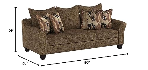 Roundhill Furniture Camero Cafe Sofa And Loveseat Set - color: Café
