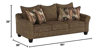 Roundhill Furniture Camero Cafe Sofa And Loveseat Set - color: Café