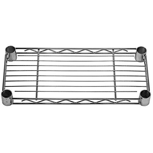 Shelving Inc. 8" d x 18" w Chrome Wire Shelving with 3 Tier Shelves | Weight Capacity 800lbs Per Shelf, Durable Kitchen and Garage Storage Shelves, Adjustable Shelf Organizer Storage Rack - size: 8" d x 18" w x 34" h