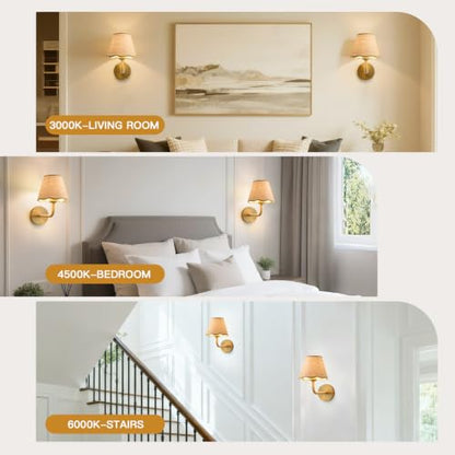 1 Pack Rattan Wall Sconces, Wall Light with Grass-Woven Lampshade for Bedroom Living Room Hallway Porch(PE001-RGB-5000 1 Pack) - size: 1-Pack