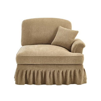 Modular Sofa with Ottoman & Pillow: Space Saving Sectional Couch for Small Apartments - Chenille Fabric Convertible Sofa Bed & Lounge Chair for Studio Living Rooms & Home Office