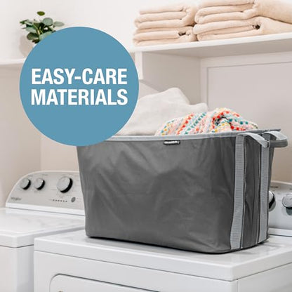 CleverMade Collapsible Laundry Basket, 60L Pop-Up Hamper, 2 Pack, Denim | Clear Floor Space Between Laundry Days | Each Basket Holds 55 lb, Stays Upright While Loading, and Folds to 1.25 Inches - color: Denim Gray