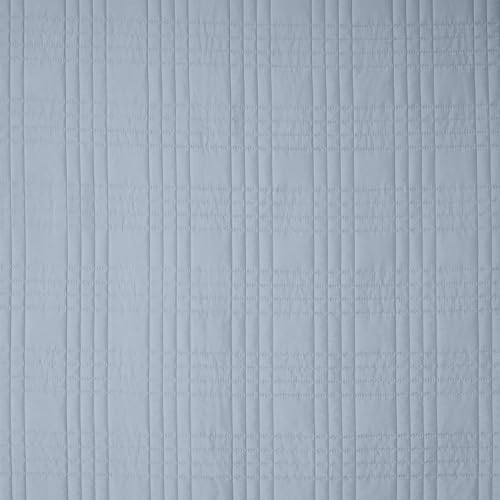 Chezmoi Collection Kingston King Size Bedspread Set, 3-Piece Cool Gray Oversized Quilted Microfiber Lightweight Bedspread Coverlet (118"x106") for All Seasons - color: Cool Gray, size: King