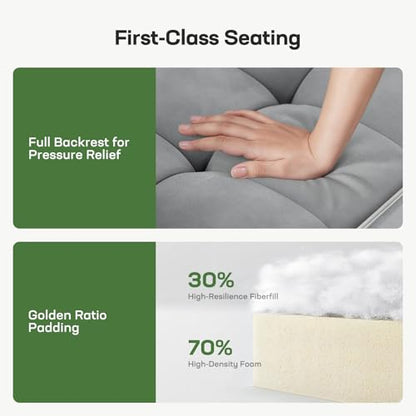 Marsail 3-in-1 Convertible Futon Sleeper Sofa Bed, Pull Out Couch with Adjustable Backrest, USB Charging & Side Pockets, Velvet Fabric Sofa for Living Room, Apartment, Loveseat, Grey - color: Grey