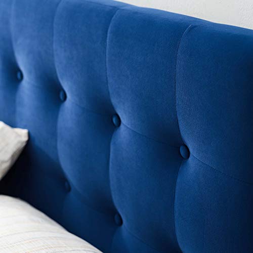 Modway Emily King Biscuit Tufted Performance Velvet Headboard, Navy - color: Navy, size: King